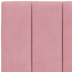Cama com colchão 180x200 cm veludo rosa