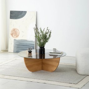 Mesa de Centro Lily – Carvalho – 90x30x90 cm