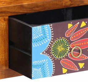 Armário de TV para parede 100x30x22 cm madeira acácia maciça