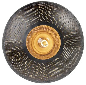 Candeeiro de teto inteligente preto e dourado 40 cm com Wifi G95 - Radiance
