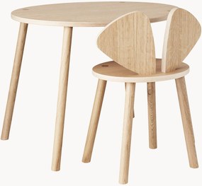 Conjunto de mobiliário para crianças em madeira de carvalho Mouse, conjunto de 2