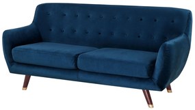 Conjunto de sofás em veludo azul marinho BODO Beliani