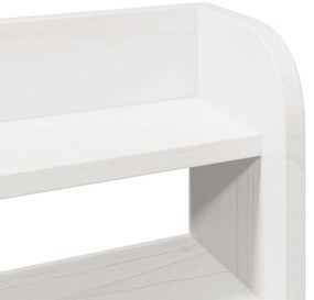 Cama sem colchão 140x200 cm madeira de pinho maciça branco