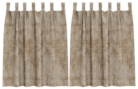 Cortinas de Veludo 2 peças com Ilhós Champagne 140x140 cm