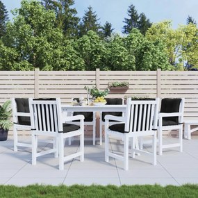 vidaXL Almofadões lombares p/ cadeiras de jardim 6pcs tecido preto