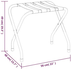 Suporte de bagagem 56x40x49 cm preto