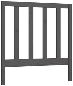 vidaXL Cabeceira de cama 81x4x100 cm pinho maciço cinzento