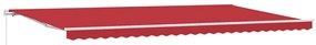 Toldo Retrátil Manual Vermelho 600 x 300 cm