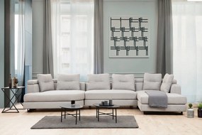 Sofá de Canto Padova Corner – Cinzento Claro – 140 cm x 385 cm x 200 c
