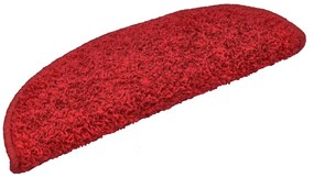 Tapetes de escadas 30 pcs 65x21x4 cm vermelho