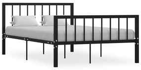 Estrutura de cama 120x200 cm metal preto