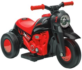 AIYAPLAY Mota Elétrica para Crianças Mota a Bateria 6V com Função de Bolhas Farol Música Motocicleta para Crianças com Velocidade 3km/h Carga 30 kg Vermelho