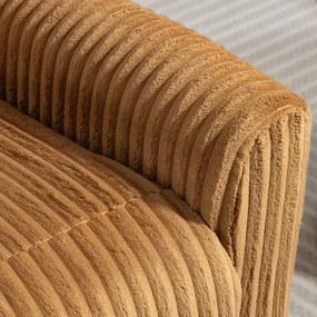 Poltrona Relax Reclinável Manual Estofada em Veludo com Apoio para Pés 73x86x100 cm Castanha