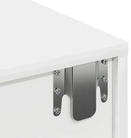 Prateleira parede c/ gavetas 60x26,5x15cm deriv. madeira branco