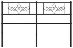 Cabeceira de cama 140 cm metal preto