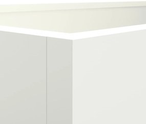 Vaso/floreira 62x40x39 cm aço branco