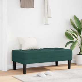 Banco vidaXL Verde Escuro 113x57x39 cm Tecido