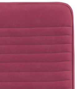 Cadeiras de jantar 6 pcs veludo vermelho tinto