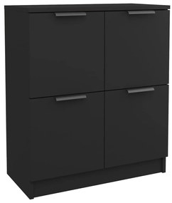 Aparadores 2 pcs 60x30x70 cm derivados de madeira preto