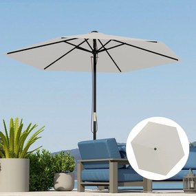 Toldo de Substituição para Guarda-Sol – Ø300 cm – Creme – Proteção UV3