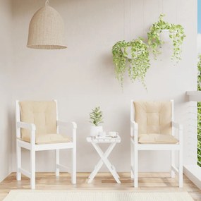 vidaXL Almofadões lombares p/ cadeiras de jardim 2pcs tecido bege