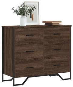 vidaXL Cómoda 91x35,5x74,5 cm derivados de madeira carvalho castanho