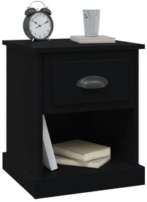 Mesa de cabeceira 39x39x47,5 cm derivados de madeira preto