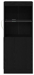 Sideboard vidaXL com Luzes LED Carvalho Preto 41x37x100 cm