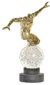 Figura Decorativa Dkd Home Decor Cristal Dourado Resina Homem (28 X 12 X 38 cm)