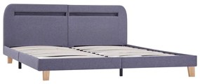 Estrutura de cama com LED sem colchão 150x200 cm tecido