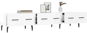 Móvel de TV 150x36x30 cm derivados de madeira branco brilhante