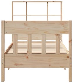 Cama sem colchão 90x200 cm madeira de pinho maciça