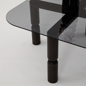 Mesa de Café Kei – Cor Antracite Fumado – 80cm x 40cm x 80cm