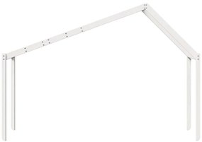 Telhado de cama infantil 213x95,5x144,5 cm pinho maciço branco