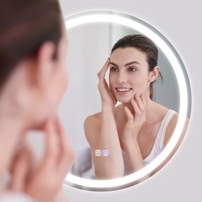 Espelho LED Redondo para Casa de Banho "FREYA" com Função Antiembaciam