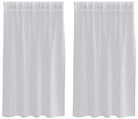 Cortinas 2 pcs Cinzento-claro 140 x 140 cm Poliéster
