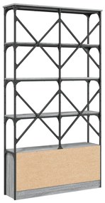 Estante 100x26x180 cm derivados de madeira e metal cinza sonoma