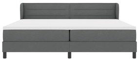 Cama Box Spring com Colchão vidaXL Cinza Escuro 200x200 cm Tecido