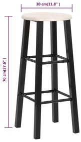 Bancos de bar 2 pcs MDF preto