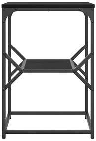 Mesa Lateral vidaXL Black Oak 41x40x60 cm Madeira Revestida
