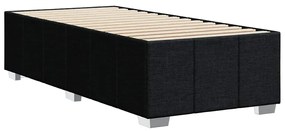 Estrutura de cama sem colchão 100x200 cm tecido preto