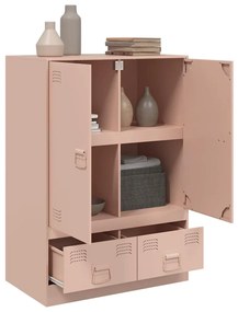 Aparador alto 67x39x95 cm aço rosa