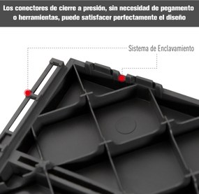 Conjunto de 9 Estrados 30x30cm com Área de 0.81 m² para Exterior e Int