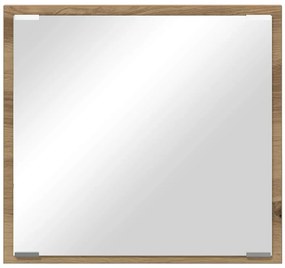 Espelho de Casa de Banho LED Carvalho Artesanal 40x8.5x37 cm Madeira e