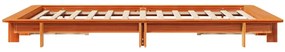 Cama sem colchão 135x190 cm madeira pinho maciça castanho-mel