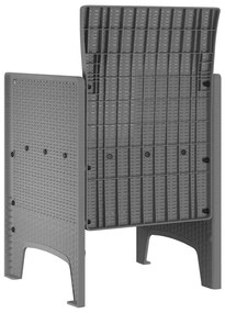 Cadeiras de Jardim com Almofadas 4 pcs Cinzento-claro