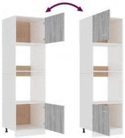 Armário micro-ondas “Lyon” 60x57x207 cm cinza sonoma