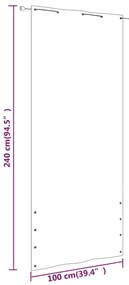Tela de varanda 100x240 cm tecido oxford castanho