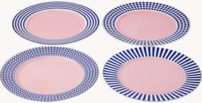 Pratos de jantar em porcelana Aunty, conjunto de 4