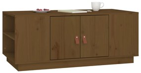 Mesa de centro 100x50x41 cm pinho maciço castanho mel